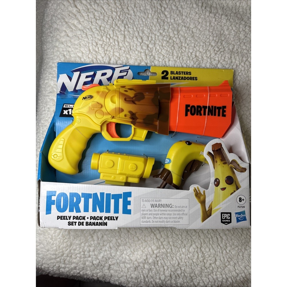 Nerf Fortnite 2 Blasters Peely Pack Includes SR-Ripe Micro Peely 10 Darts Hasbro